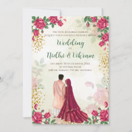 Hindoe huwelijkskaarten & Indiase trouwuitnodiging Kaart