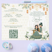 Hindoe huwelijksrituelen programma groen goud flyer (Enkel)