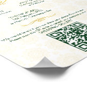 Hindoe huwelijksrituelen programma groen goud sjab poster (Hoek)