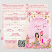 Hindoe huwelijksrituelen programma roze lotus (Voorkant / Achterkant)