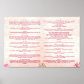 Hindoe huwelijksrituelen programma roze lotus poster (Voorkant)