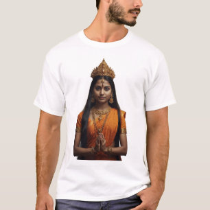 Hindoe Koningin's Devotionele Portret T-shirt