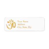 Hindoe OM symbool 2.25"x 0.75"adresetiket Etiket (Voorkant)