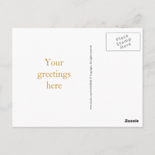 Hindoe om symbool 5,6" x 4,25" briefkaart (Achterkant)