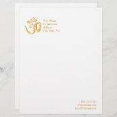 Hindoe OM Symbool 8.5 "x 11" Briefhoofd (Voorkant / Achterkant)