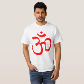 Hindoe OM Symbool - Rood T-shirt (Voorkant volledig)