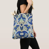 Hindoe Ornamenten Blauw Tote Bag (Dichtbij)