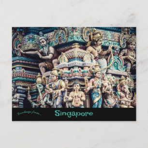 Hindoe Tempel in Little India Singapore Briefkaart