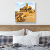Hindoe-temples in Khajuraho Canvas Afdruk (Insitu (Slaapkamer))