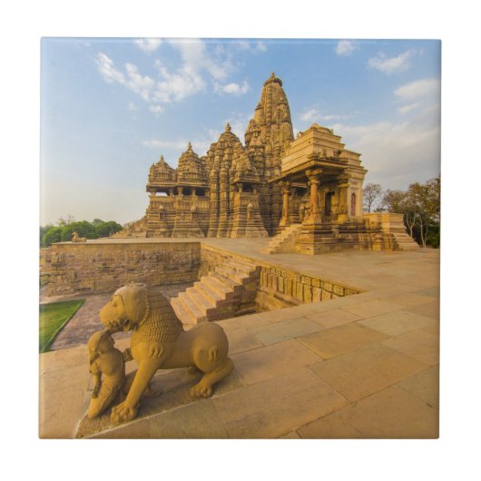 Hindoe-temples in Khajuraho Tegeltje (Voorkant)