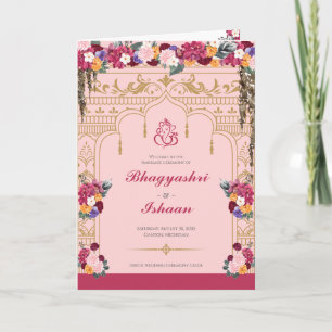 Hindoe trouwceremonie  tropische bloemen programma