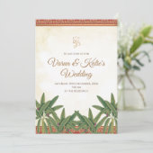 Hindoe uitnodiging als Hindoe bruiloft uitnodigen (Staand voorkant)