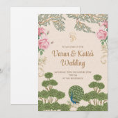 Hindoe uitnodigingen & Indiase bruiloft uitnodigin (Voorkant / Achterkant)