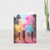 Hindoe Waarom regenbogen achtervolgen als er HOLI  Bedankkaart (Voorkant)