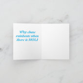 Hindoe Waarom regenbogen achtervolgen als er HOLI  Bedankkaart (Binnen)