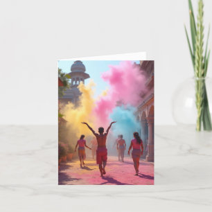 Hindoe Waarom regenbogen achtervolgen als er HOLI  Bedankkaart