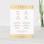 Hindoeceremonieprogramma als Indiase trouwgids Programma (Achterkant)