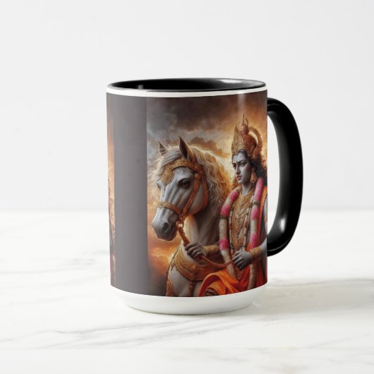 Hindoegod met Paard - Mok (Voorkant rechts)