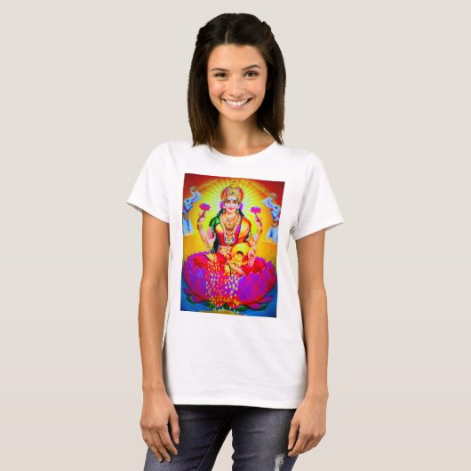 Hindoegodin Lakshmi T-shirt (Voorkant volledig)