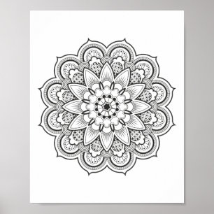 Hindoeïsme Boeddhisme Ster Mandala Poster
