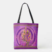 Hindoeïsme Godin Lakshmi met gouden lijnen Tote Bag (Achterkant)