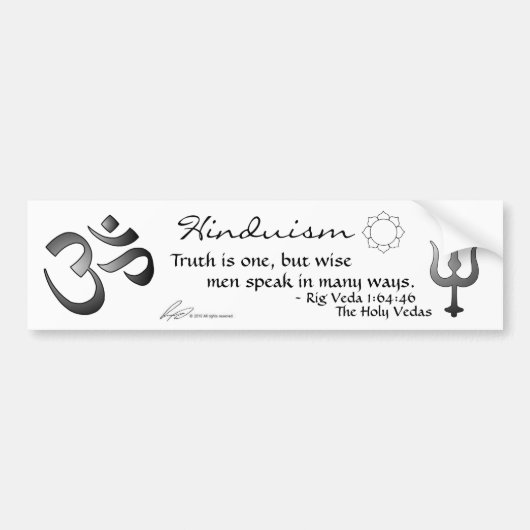 Hindoeïsme - Passage Bumpersticker (Voorkant)