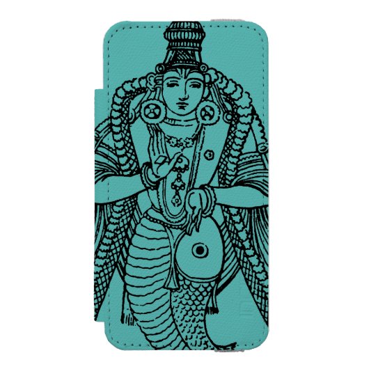 Hindoeïsme: Vishnu Incipio iPhone Portemonnee Hoesje (Voorkant Agenda)