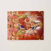 Hindoeïstische Godin Durga Tijger Legpuzzel (Horizontaal)