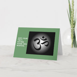 Hindoes OM - het Symbool van de Meditatie Kaart