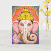 Hindoese de energiekaart van Ganesha van de Kunst Kaart (Gele Bloem)