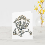 Hindoese Deity van Ganesha God Kaart (Gele Bloem)