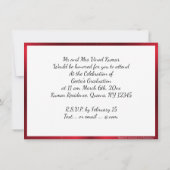 Hindoese viering Om rood en gouden uitnodiging (Achterkant)