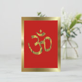Hindoestaan viering Om rood en goud Kaart (Staand voorkant)