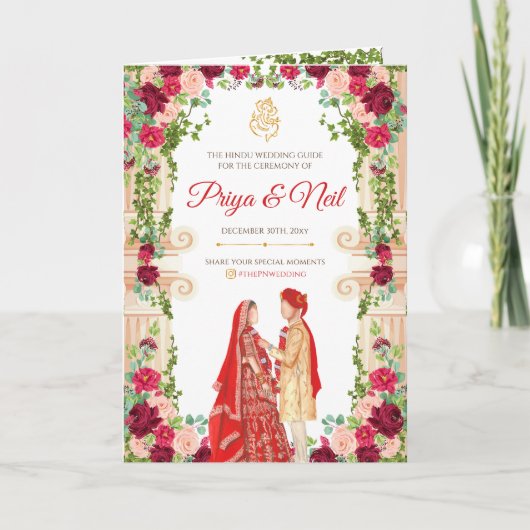 Hindoestaanse ceremonieprogramma & Indiaans huweli Programma (Voorkant)