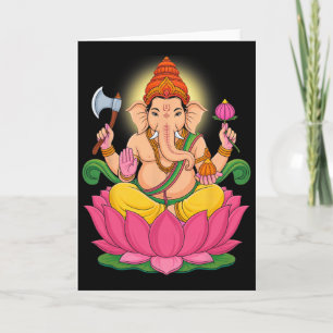 Hindoestaanse Ganesha Puja Olifant God India Medit Kaart