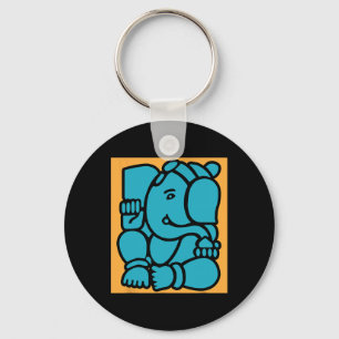 Hindoestaanse Ganesha Puja Olifant God Yoga Medita Sleutelhanger