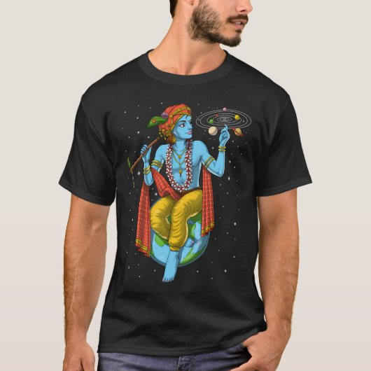 Hindoestaanse Heer Krishna T-shirt (Voorkant)