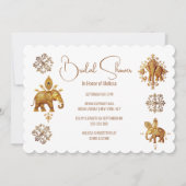 Hindoestaanse Indische olifant bruid bruidsfeest Kaart (Voorkant)