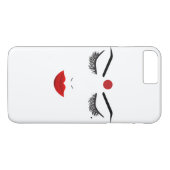 Hindoestaanse schoonheid gezicht wimpers & rode li Case-Mate iPhone case (Achterkant (Horizontaal))