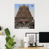 Hindoestaanse tempel in Madurai, India (1890) Poster (Thuiskantoor)