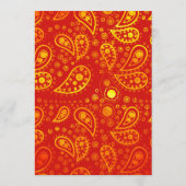 Hindoestaanse trouwkaarten Rood Goud Cartoon Koppe Save The Date (Achterkant)