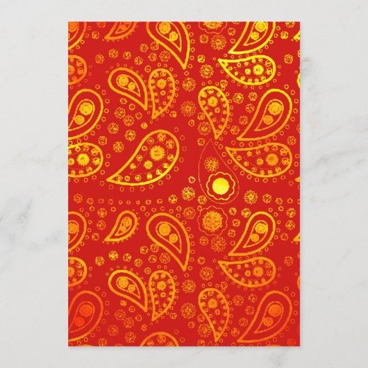 Hindoestaanse trouwkaarten Rood Goud Cartoon Koppe Save The Date (Achterkant)