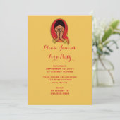 Hindoestaanse vrouw in Namaste poseert generieke p Kaart (Staand voorkant)