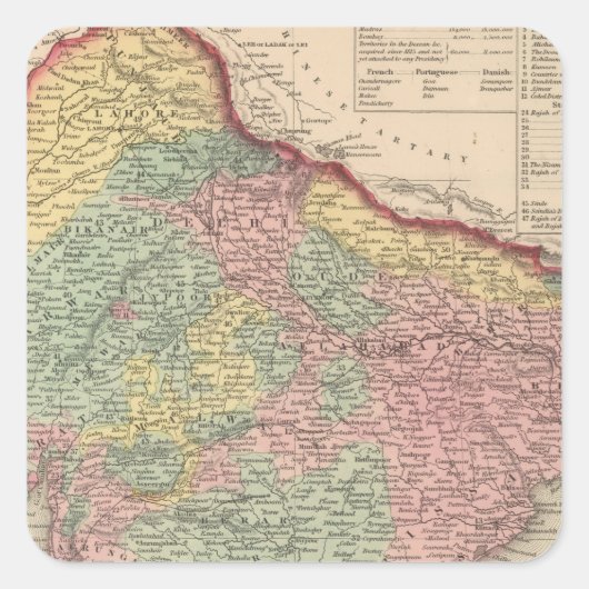 Hindoostan 2 vierkante sticker (Voorkant)