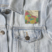 Hindoostan 3 vierkante button 5,1 cm (In situ)