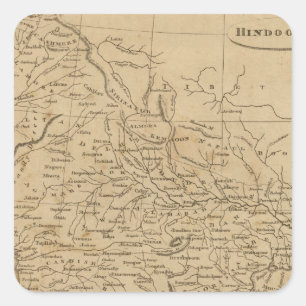 Hindoostan 6 vierkante sticker
