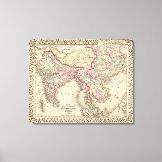 Hindoostan, Farther India, China, Tibet 2 Canvas Afdruk (Voorkant)