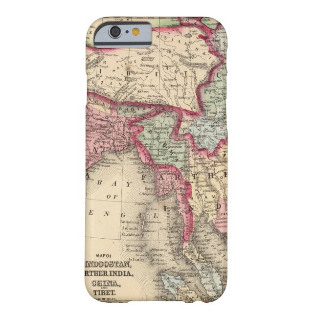 Hindoostan, Farther India, China, Tibet Case-Mate iPhone Case (Achterkant)