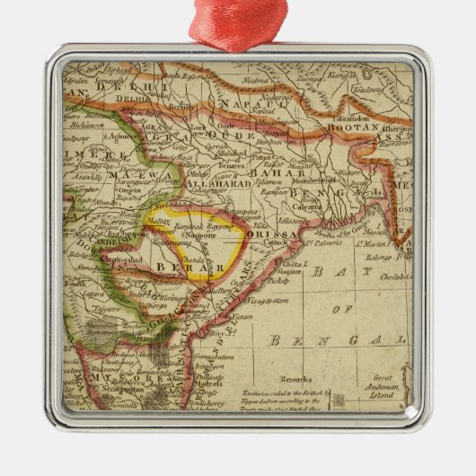 Hindoostan of India Metalen Ornament (Voorkant)