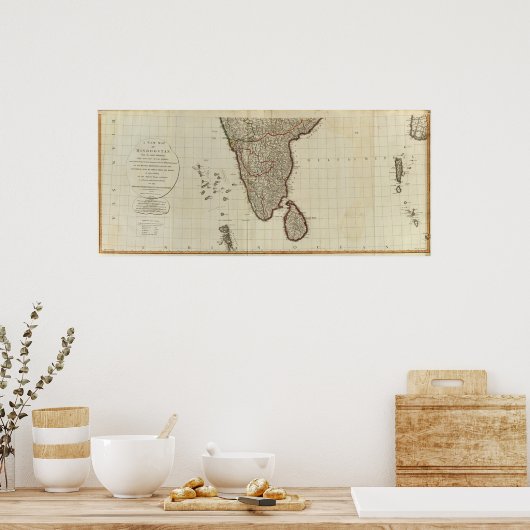 Hindoostan zuid poster (Keuken)